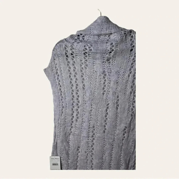 0438. Free PEOPLE SUGAR CLOUD COMBO SWEATER DRESS KNITTED TURTLE NECK MAXI LEN. - Picture 9 of 16
